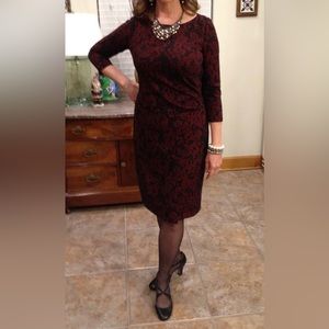 Talbots Knit Sheath Dress Size Small